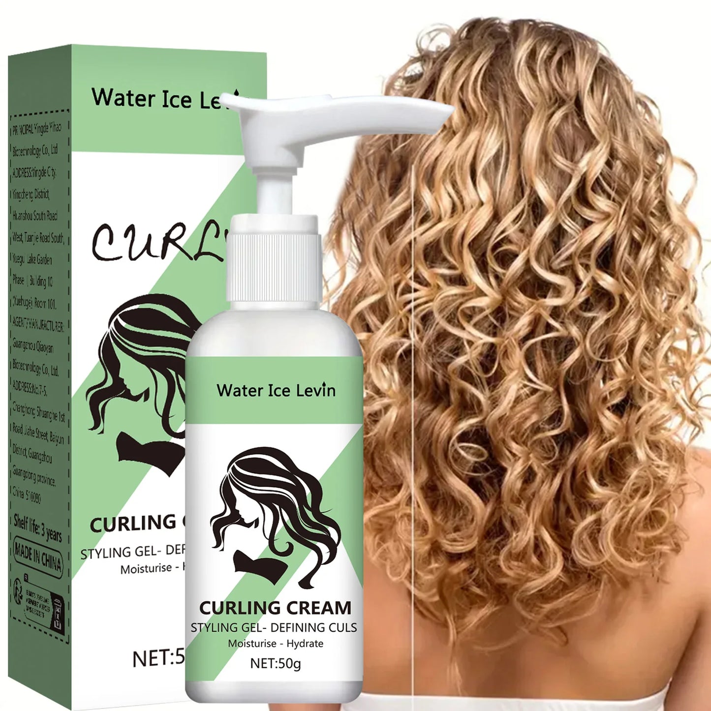 Zynerae Curly Hair Styling Cream – Moisturizing, Smoothing & Shine Enhancing
