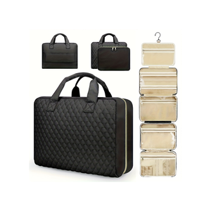 Zynerae 2-in-1 Large Cosmetic & Toiletry Bag – Travel Makeup Organizer (2PCS)