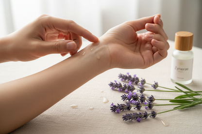 Applying Lavender Oil to Skin