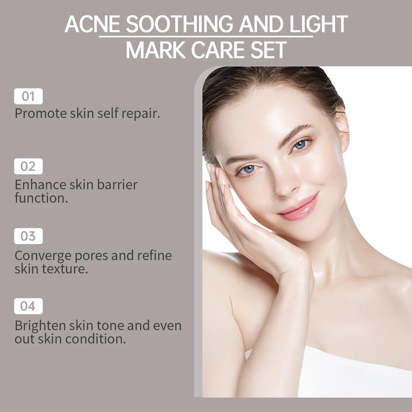 Acne Care Kit Brightening Skin Tone Fade Acne Scars Improving Skin Texture Deeply Moisturizing the Skin Facial Skincare Products