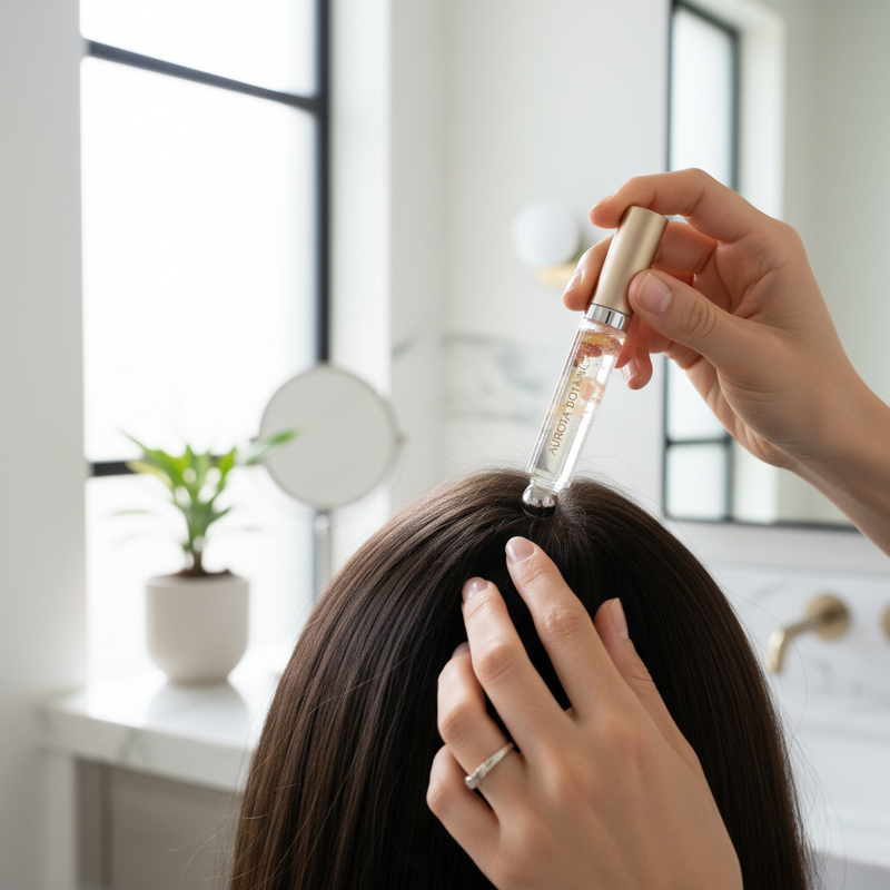 Castor Oil Roll-On - In Use