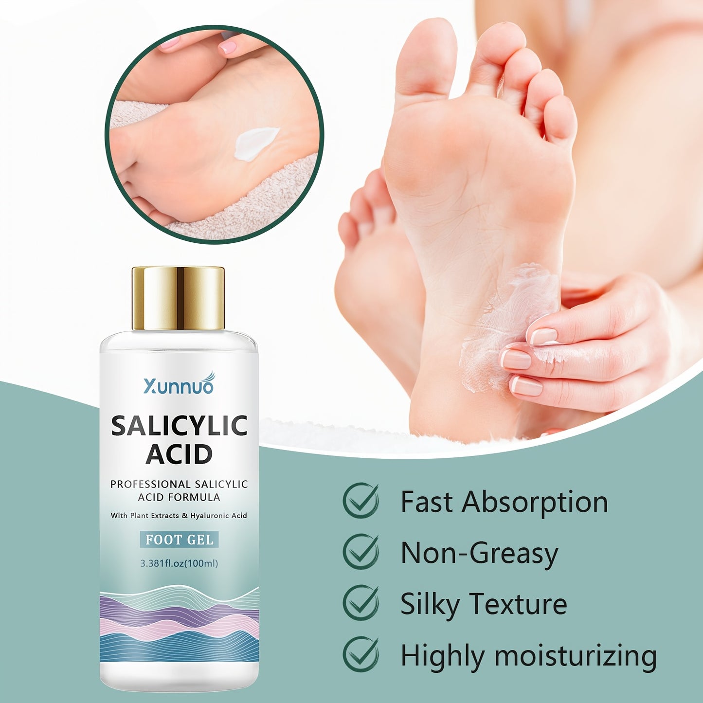 Zynerae Salicylic Acid Foot Cream 100ml – Exfoliating & Moisturizing Care