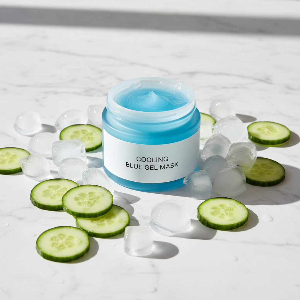Cooling Gel Ice Face Mask – Reusable Cold Compress for Puffiness, Pores & Skin Refresh