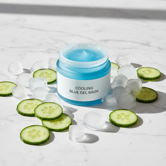 Cooling Gel Ice Face Mask – Reusable Cold Compress for Puffiness, Pores & Skin Refresh