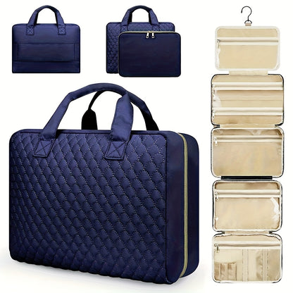 Zynerae 2-in-1 Large Cosmetic & Toiletry Bag – Travel Makeup Organizer (2PCS)