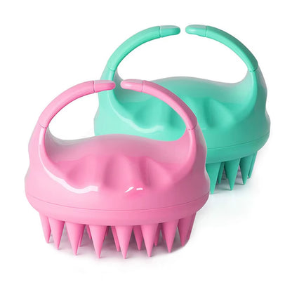 Silicone Scalp Massager Brush — Hair Washing Comb & Shower Scrubber