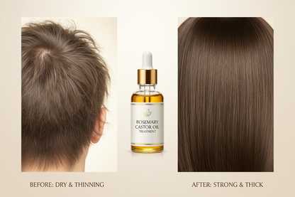 Before and after hair comparison