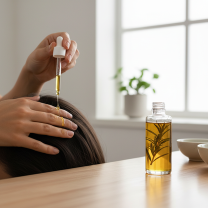 Rosemary and castor hair oil usage