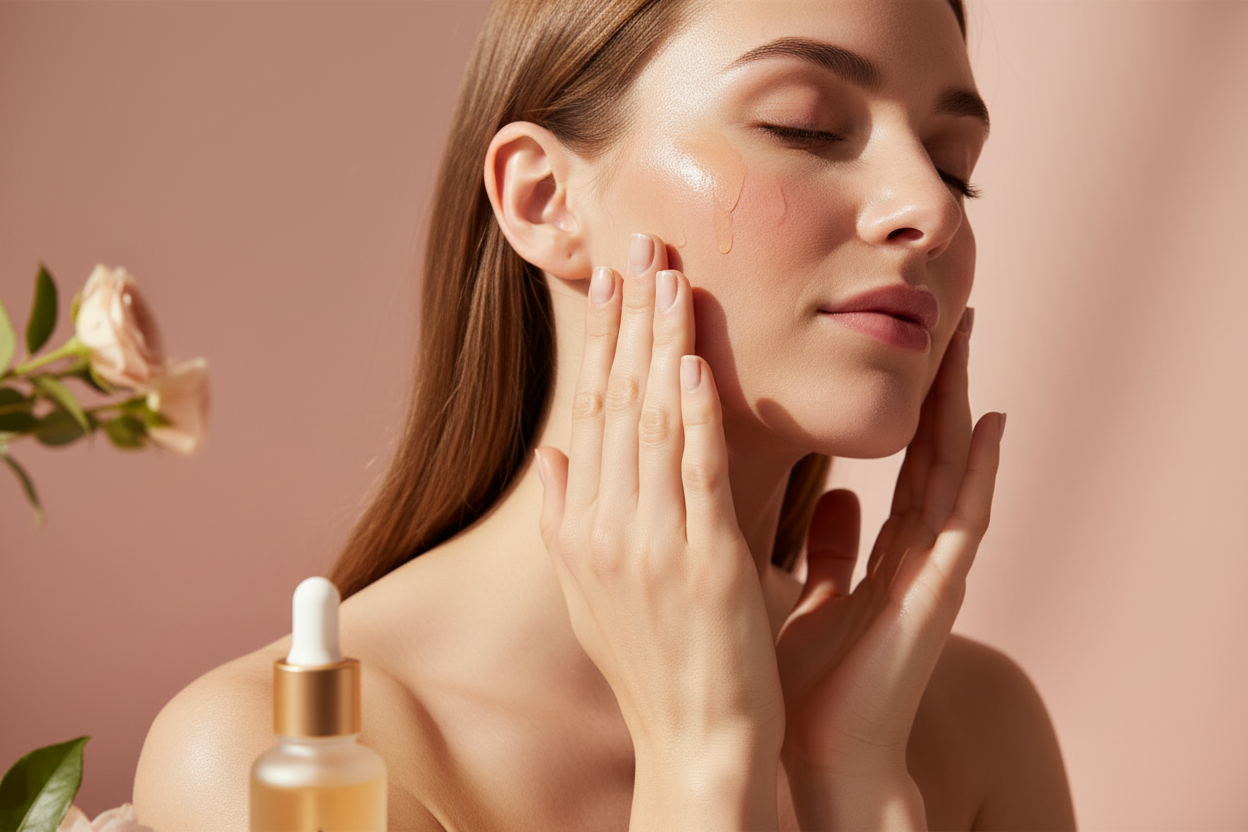 Step 3 - Massage Zynerae Face Serum into face and neck