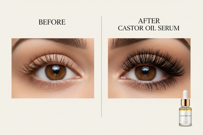 Eyelash before and after comparison