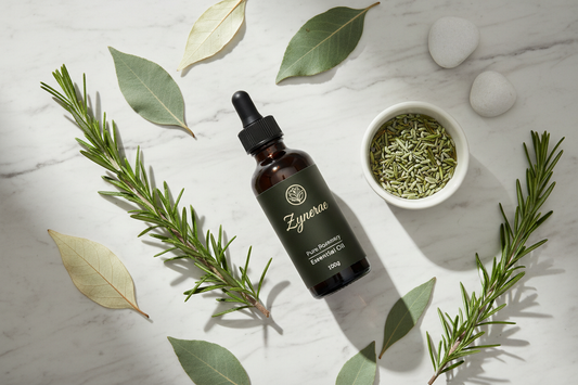 100% Pure Rosemary Essential Oil 100g - Hair, Scalp & Aromatherapy by Zynerae