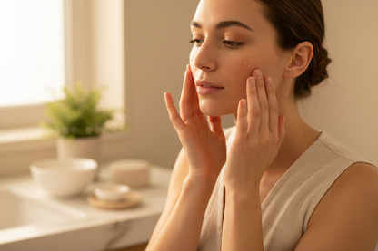 Massaging Organic Castor Oil into skin - Zynerae
