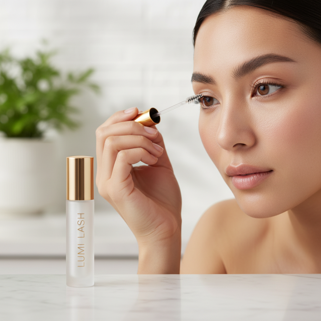 Eyelash growth serum application