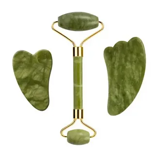 Jade Roller & Gua Sha Set – Facial and Lifting Tool.