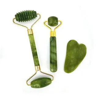 Jade Roller & Gua Sha Set – Facial and Lifting Tool.