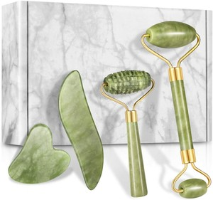 Jade Roller & Gua Sha Set – Facial and Lifting Tool.