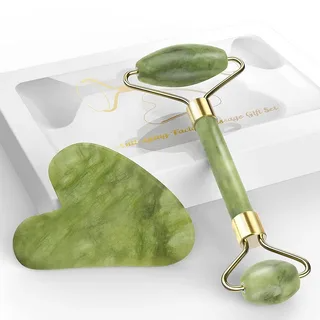 Jade Roller & Gua Sha Set – Facial and Lifting Tool.
